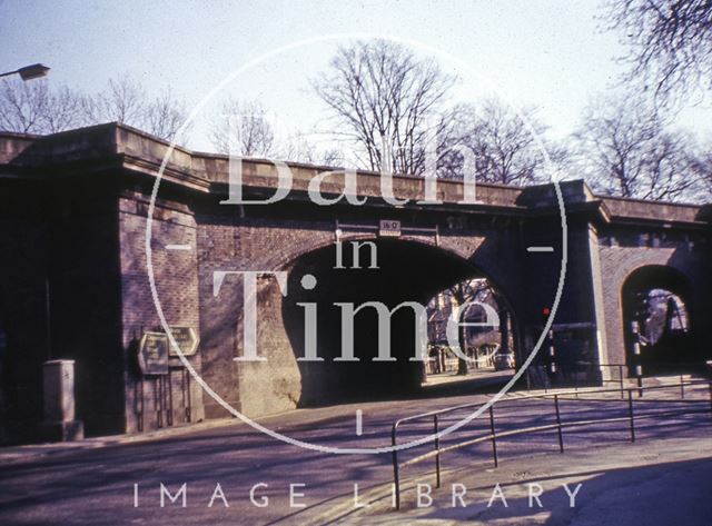 The original railway bridge on Pulteney Road c.1975