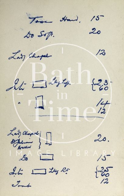 Notes by GL Dafnis for a postcard order, c.1952