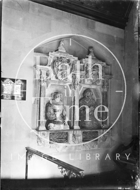 Memorial inside Claverton Church, c.1906