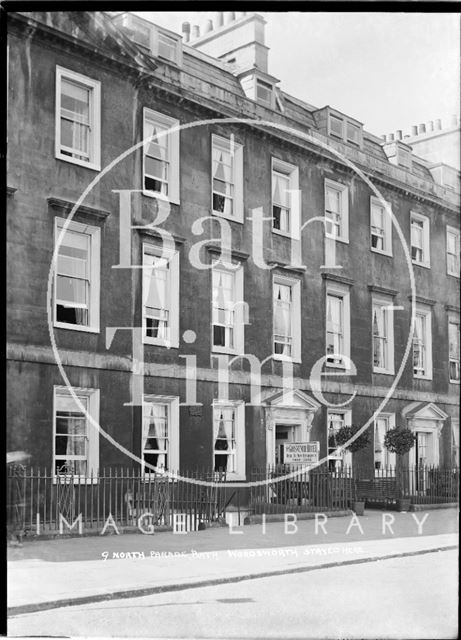 9 North Parade, where Wordsworth once stayed, c.1920s