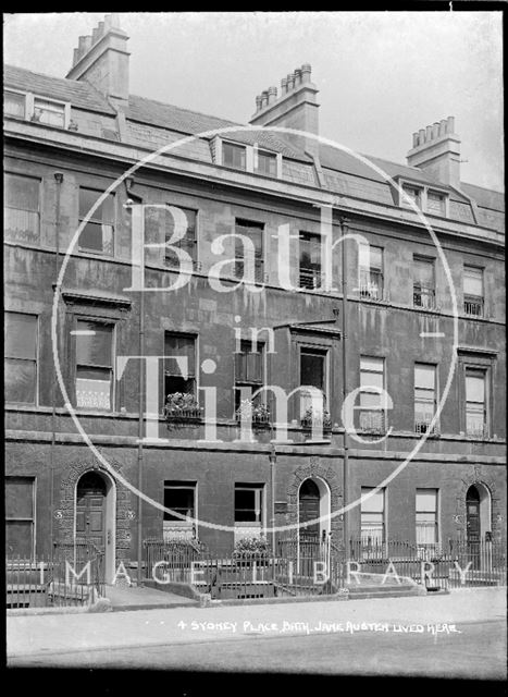 4 Sydney Place, former home of Jane Austen, c.1920s