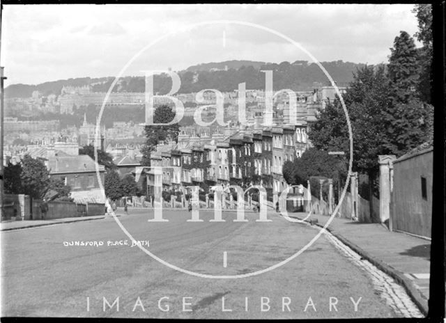 Dunsford Place, looking down Bathwick Hill, c.1938