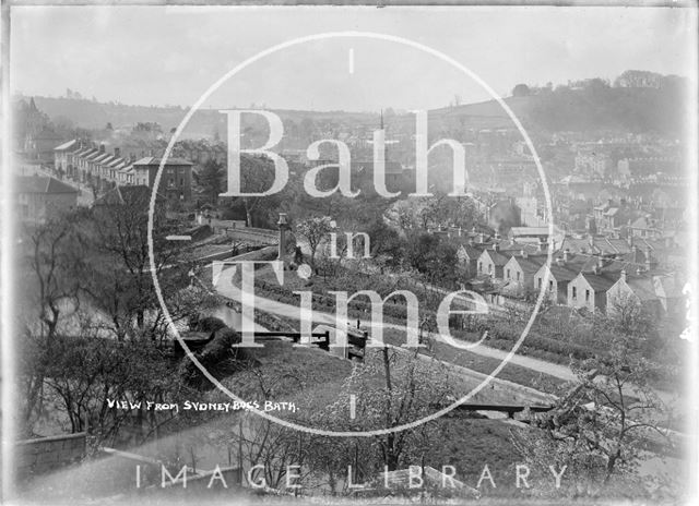 View from Sydney Buildings, Bath April 1950