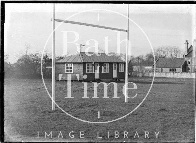 Old Edwardian's Rugby Clubhouse and rugby pitch, Odd Down, c.1930s