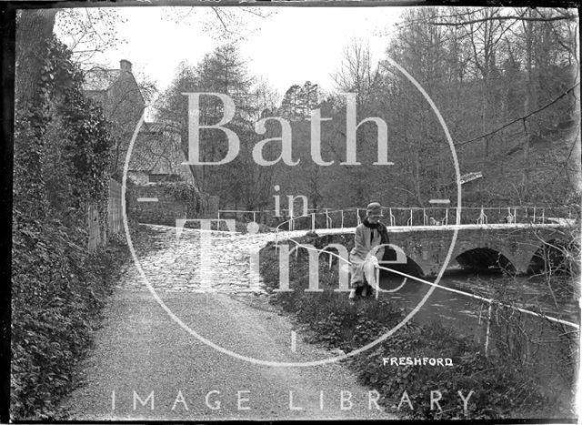 Beside the river at the mill, Freshford, c.1920s