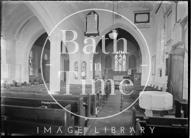 Inside Freshford church, c.1938