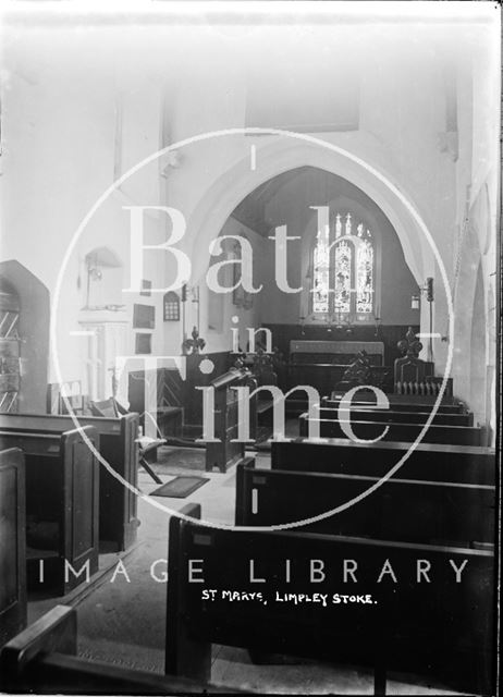 Inside St Mary's Church, Limpley Stoke c.1920s