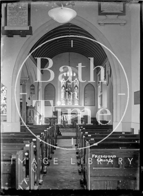 Inside Freshford Church, c.1920s