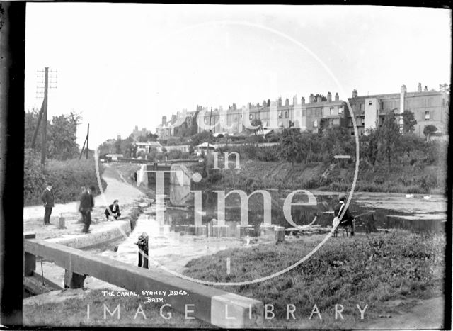 The Kennet and Avon Canal and view of Sydney Buildings, Bath c.1930