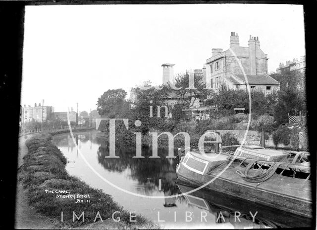 The Kennet and Avon Canal and view of Sydney Buildings, Bath c.1930