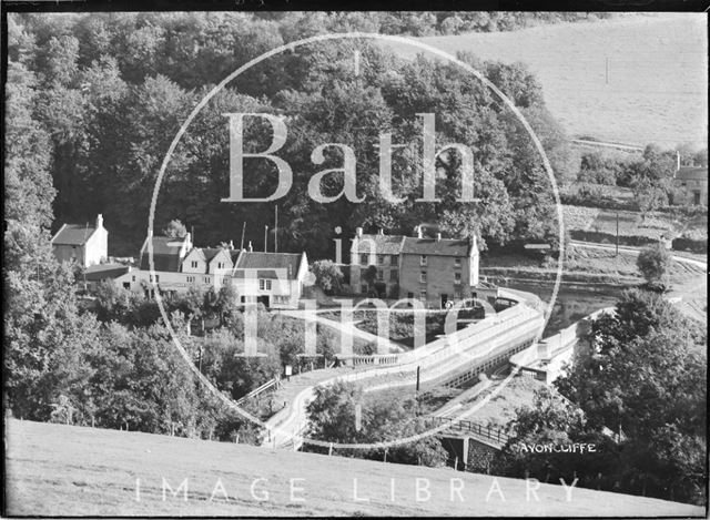 View of Avoncliff Aqueduct, the Cross Guns and Kennet and Avon Canal c.1938