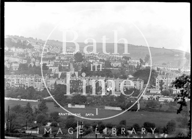 Hampton Row Halt, Eastbourne, Grosvenor and Larkhall, from the Warminster Road, c.1904