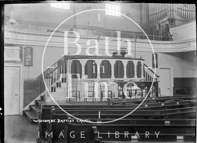 Inside Widcombe Baptist Chapel c.1920s