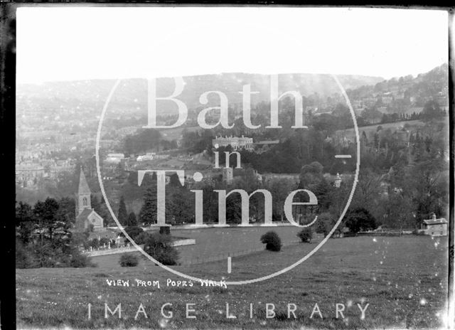 View from Pope's Walk towards Crowe Hall, Widcombe c.1910