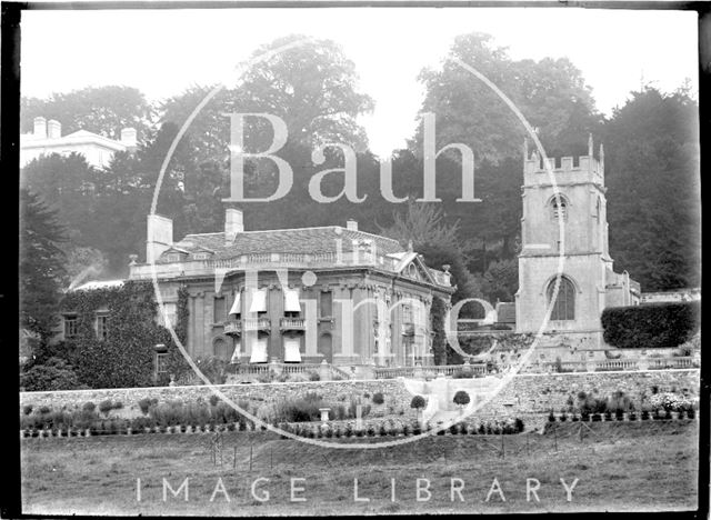 Widcombe Manor and church c.1920