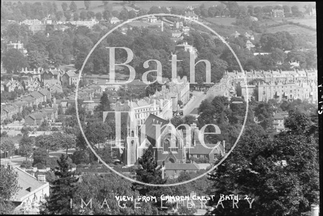 View of Bathwick Street from Camden Crescent No. 2, 1936 - detail