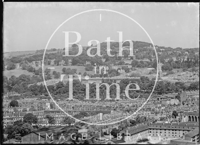 A Peep of Bath from Beechen Cliff No.3a, 1950