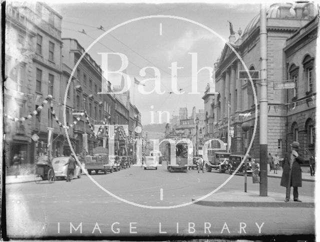 High Street with tram, 1937