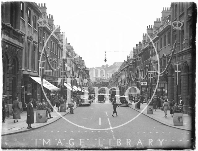 Looking down Milsom Street, 1937