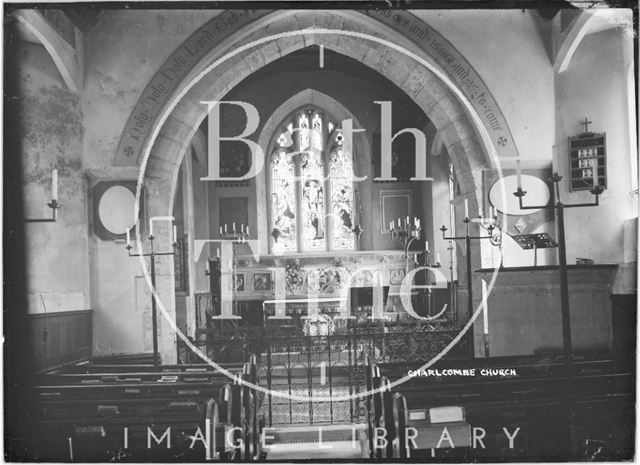 Inside Charlcombe Church c.1920s