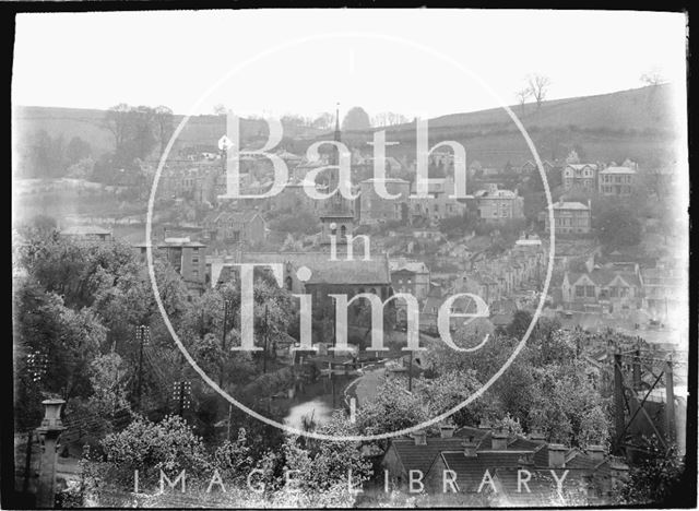 View towards St. Matthew's Church, Widcombe, Bath c.1920