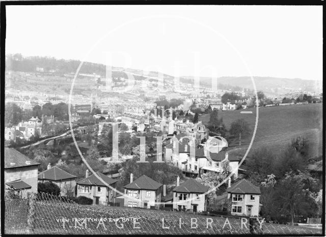 View of Bath from Tyning End, pre 1937