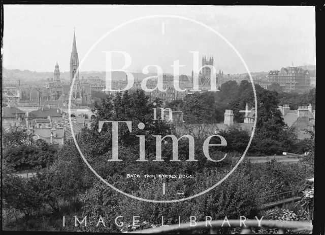 View of Bath from Sydney Buildings, pre 1937