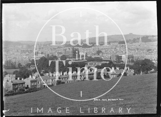 View of Bath from Bathwick Hill, pre 1937