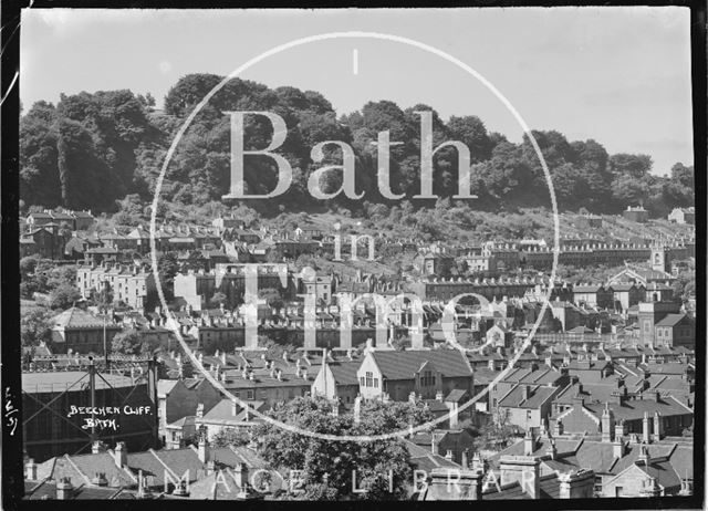 View of Widcombe towards Beechen Cliff, 6 June 1937