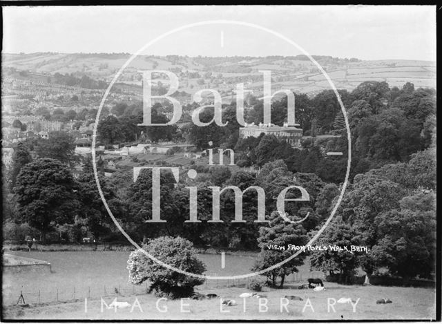 View of Crowe Hall and gardens from Popes Walk, c.1937