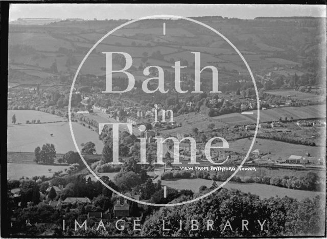 View from Bathford Tower of Batheaston, c.1920s