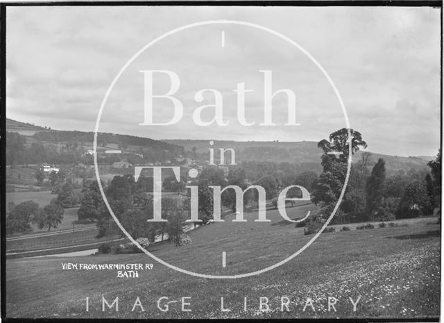 View from the Warminster Road at Bathampton towards Batheaston c.1908