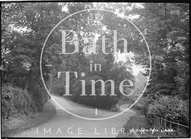 Claverton Lane and the lodge and gates to Claverton Manor, c.1908