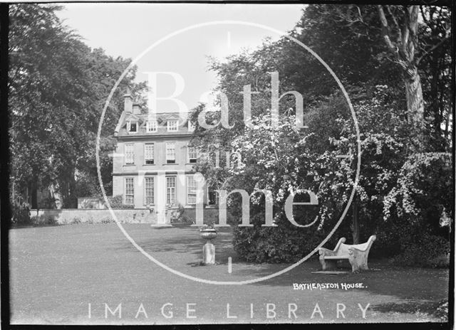 Rear view from the river, Batheaston House, 1922 / 1923