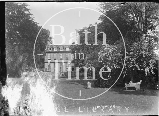 Rear view from the river, Batheaston House, 1922 / 1923