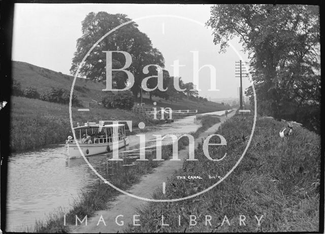 Pleasure boat Margherita on the Kennet and Avon Canal, Bathampton c.1934