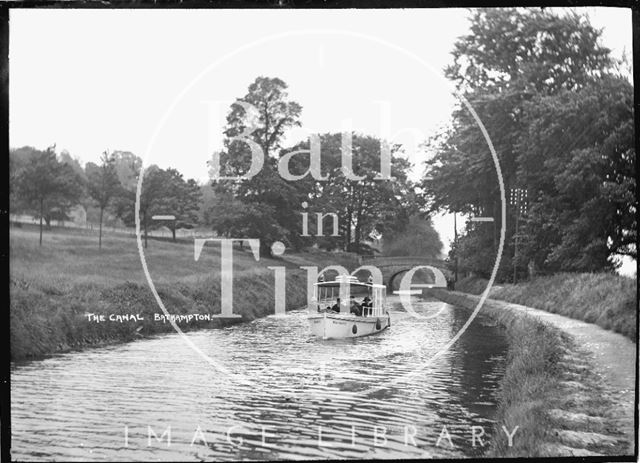 Pleasure boat Margherita on the Kennet and Avon Canal, Bathampton c.1934