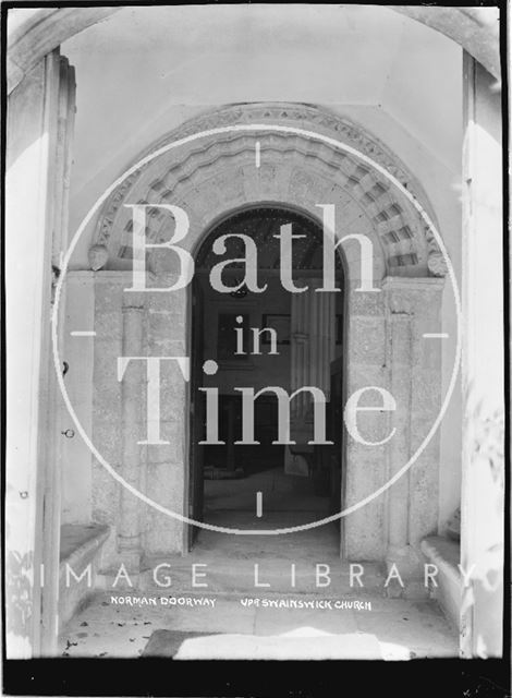 Norman Doorway, St Mary's Church, Upper Swainswick, c.1935