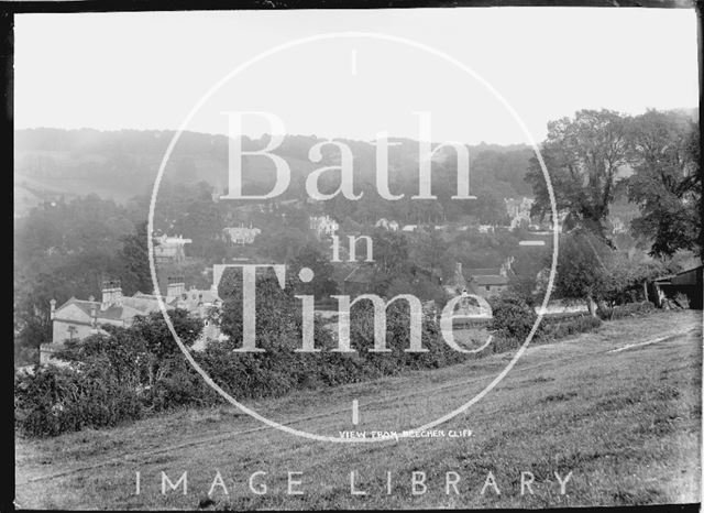 View from Beechen Cliff, looking south east over Perrymead and Lyncombe c.1910