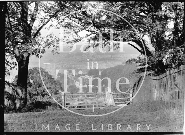 Gate to view from Monument Fields, c.1920s