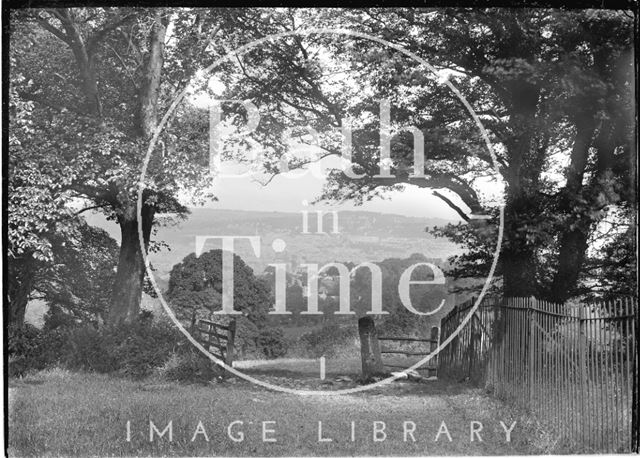 Gate to view from Monument Fields, c.1920s