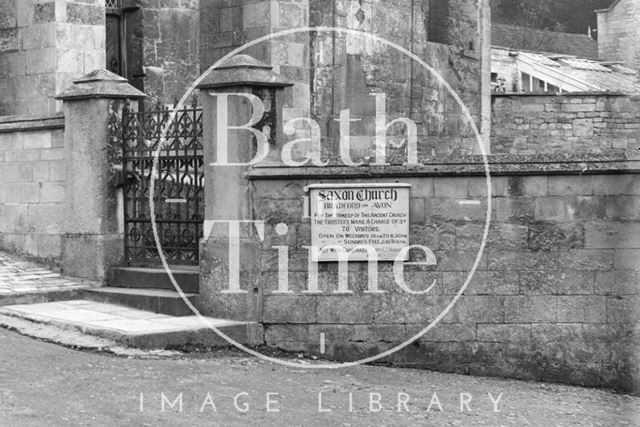 Saxon Church, Bradford on Avon 28 Oct 1936 - detail