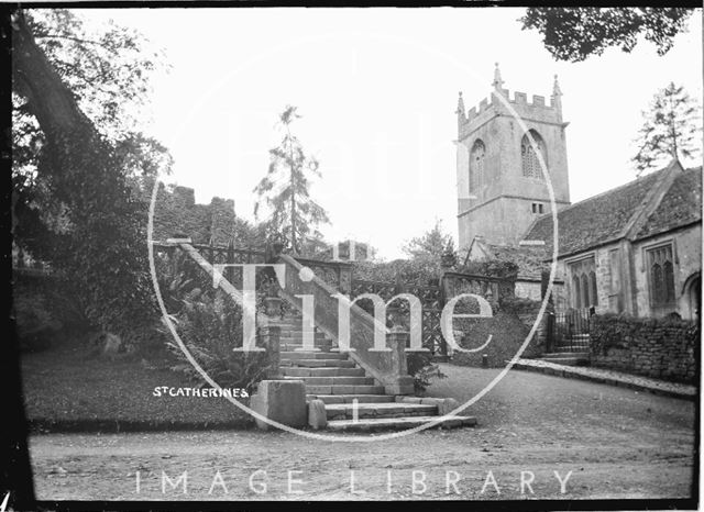 Church and steps, St Catherines Court c.1910