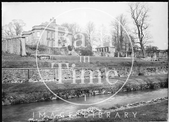 View of ha-ha, water and garden, Hamswell House, near Battlefields c.1930s