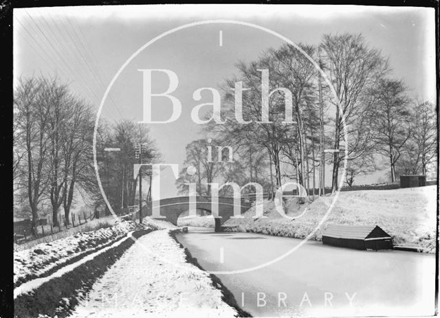 The accommodation bridge at Bathampton in winter c.1920