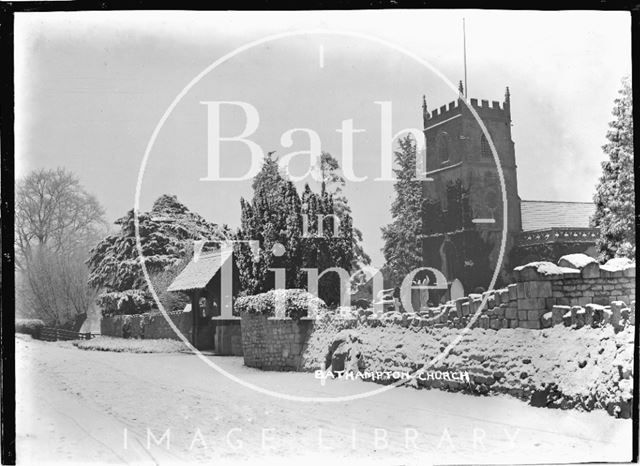 Bathampton Church in winter c.1920s