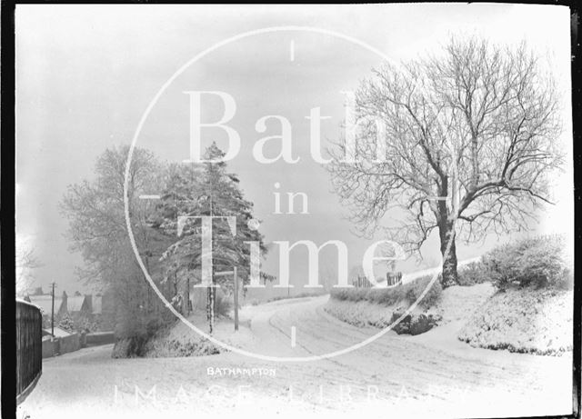 Bathampton Lane and the Warminster Road in winter, c1920s