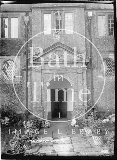 Main doorway, Cold Ashton Manor, c.1920s