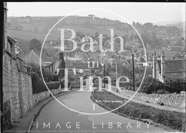 View of Box from Quarry Hill 2 Sept 1938