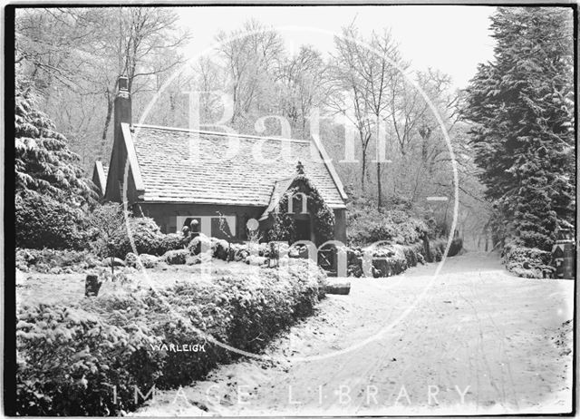 The lodge at Warleigh Manor in winter c.1920s